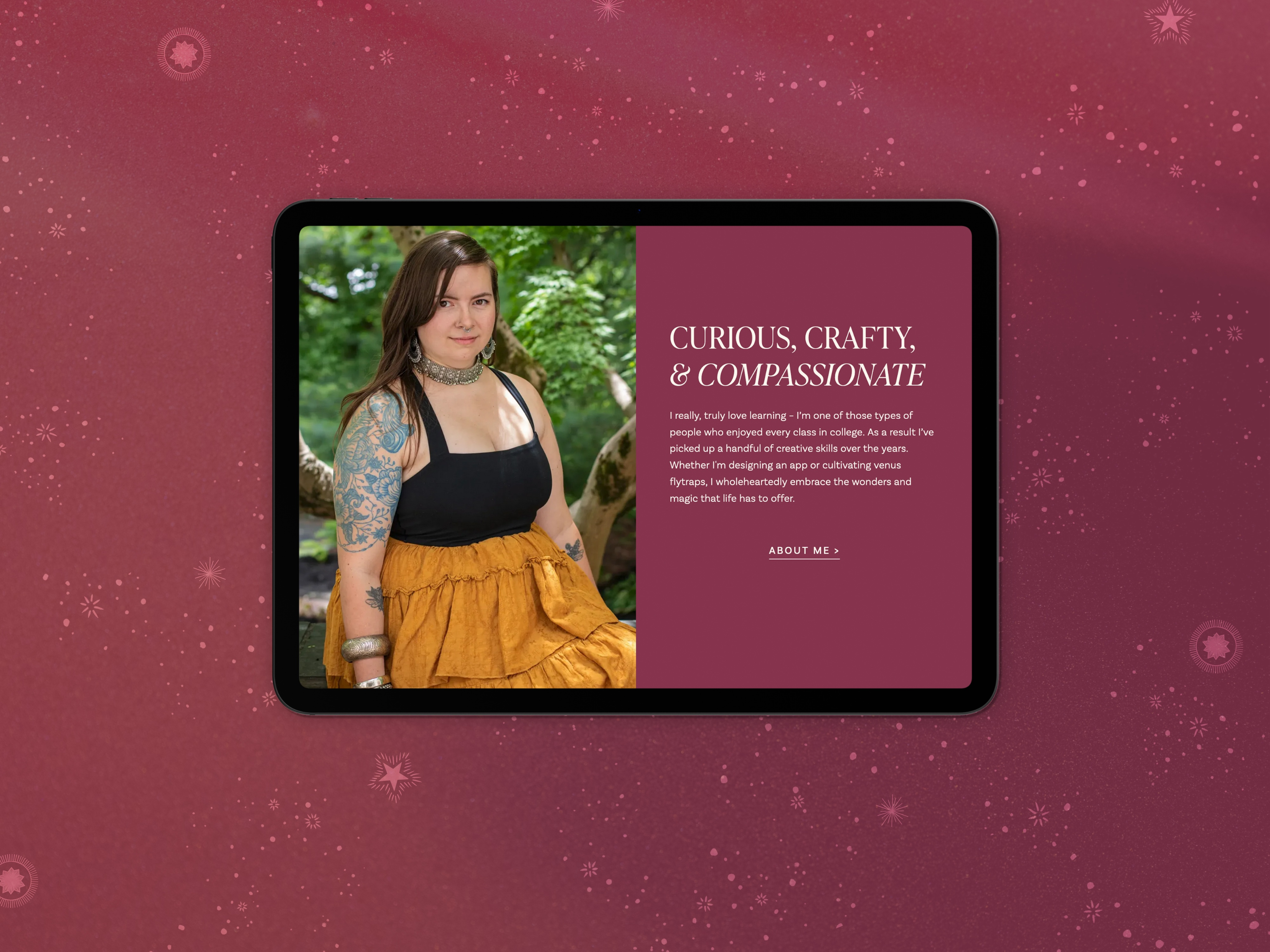 New Site on Tablet brand design branding celestial drawing figma illustration ipad marketing site mobile design no code development photography procreate space stars ui ui design uiux visual identity web design webflow