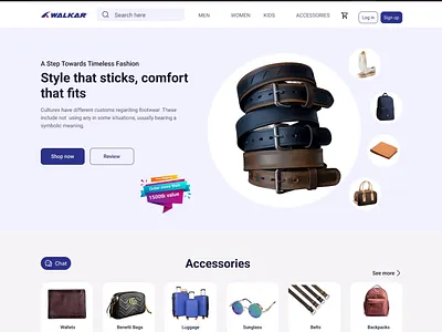 Walker Footwear Web Redesign app design logo minimal ui ux