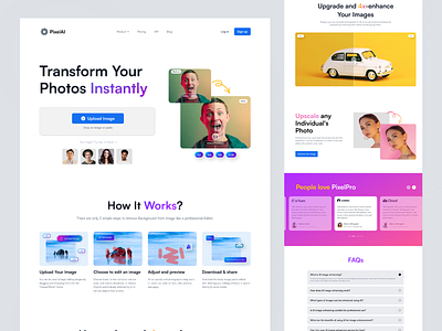 Ai Photo Enhancer website ai ai image ai photo appconcept branding design dribbleshot figma figma app design figma concept figma design graphic design illustration inspiration logo resources ui ui ux design vector website concept