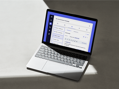 QuickMail - Email Automation Tool automation email grey laptop mockup marketing minimal polish purple tool ui design ui designer poland white
