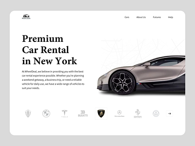 WheelDeal - Car Rental App car rental carrental rent car ui ux website