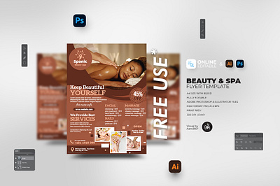 Beauty & Spa Flyer Template aam360 aam3sixty beauty beauty spa beauty and diet beauty center beauty flyer beauty salon branding cosmetology flyer fitness flyer template hair salon flyer hairdressing salon scissors handout template skin care spa spa and salon flyer template yoga