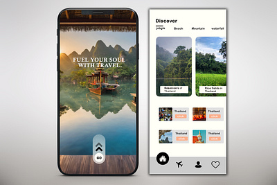 The Thailand Travel app is a comprehensive and user-friendly mob app branding designer graphic design thai thailand travel ui ux