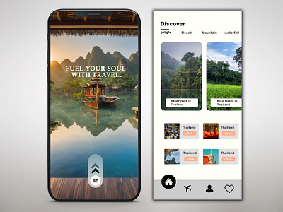 The Thailand Travel app is a comprehensive and user-friendly mob app branding designer graphic design thai thailand travel ui ux