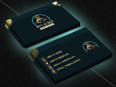 Gold Attractive Business Card attractive awesome branding business acrd customizable dejen design editable eye catching free gold gold attractive business card grab graphic design logo motion graphics photoshop ui