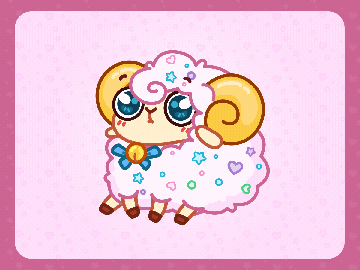 Baa-lamb 2danimation animation characterdesign json lottie sticker