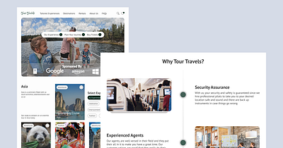 Tour Travels Website Landing Page UI dailyui product design travelling website ui ux website website landing page