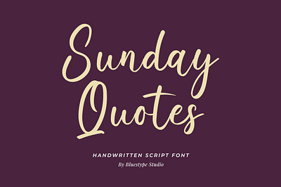 Sunday Quotes Font branding cute design font font design free font graphic design hello dribbble illustration logo logo font playful quotes type typography ui