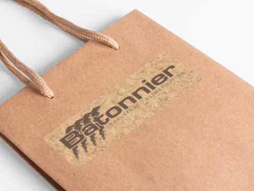 Batonnier - Étui bouteille autocollant impression print promotional design stickers