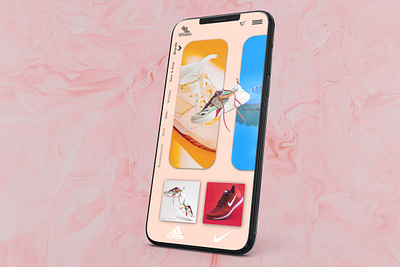 App design for buying brand shoes #ShoeShopping #FashionForward 3d app branding designer graphic design motion graphics phone shoes shop ui ux web