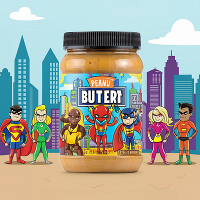 Peanut butter company branding design graphic design illustration logo