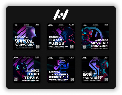 MYSTIQUE EVENT POSTERS graphic design