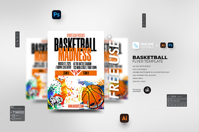 Basketball Flyer Template aam360 aam3sixty basketball event flyer basketball madness basketball posters basketball sports basketball template flyer template free flyer march madness march madness flyer template sports poster