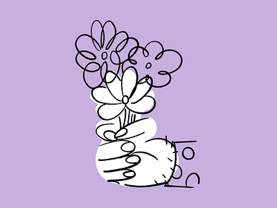 A ham-fisted fist of flowers 👊🌸 design doodle fist flowers funny illo illustration lol sketch