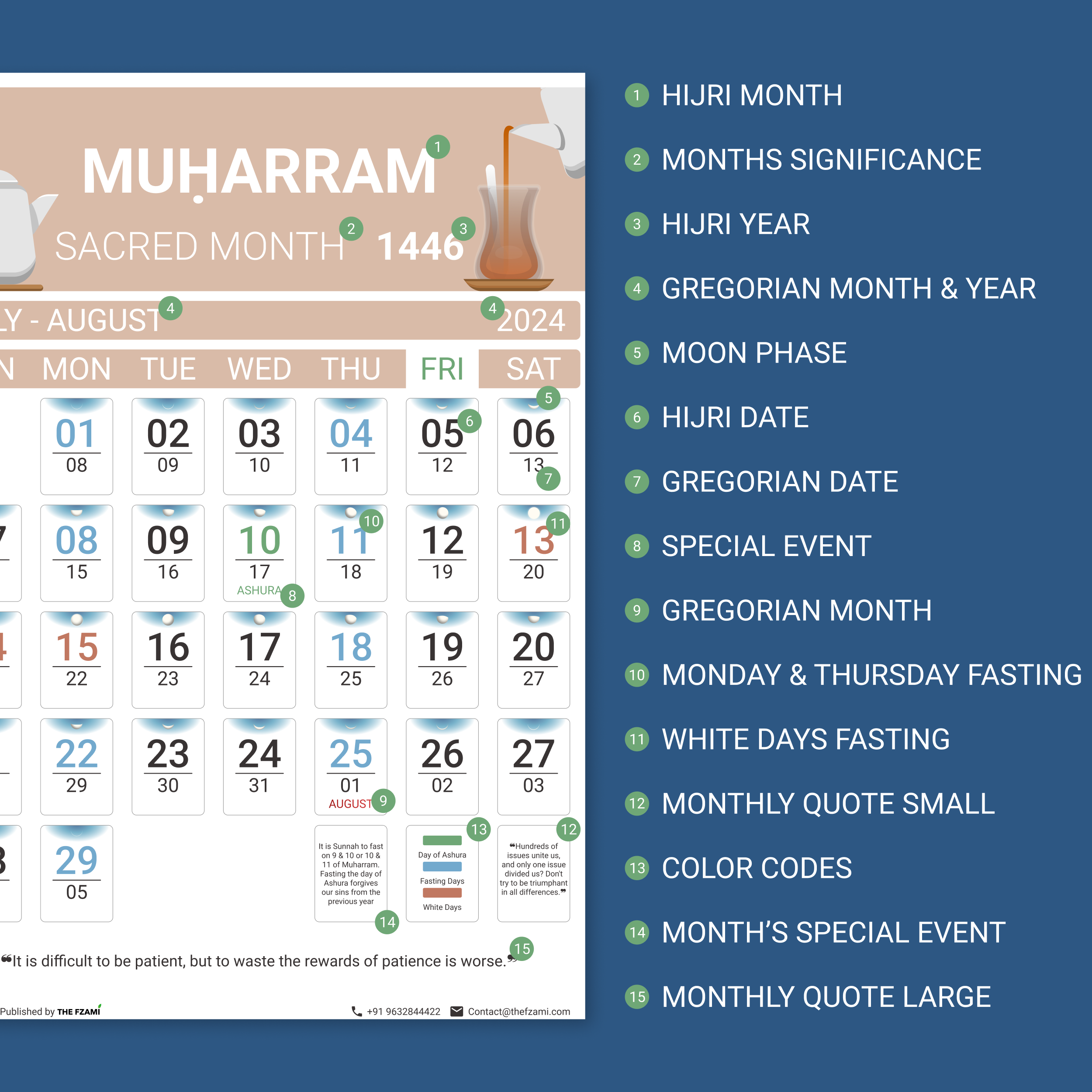 Complete Hijri Calendar for 1446 / Case Study branding design figma graphic design illustration ui ui ux ui design