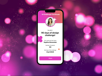 Course Certificate Daily UI Challenge #90 mobile design ui ui design