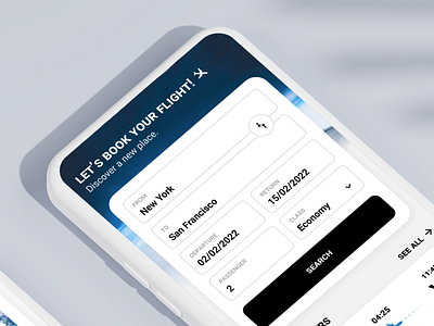 Travel app - flight booking airplane app application boarding pass booking design details flight search travel trip ui ux