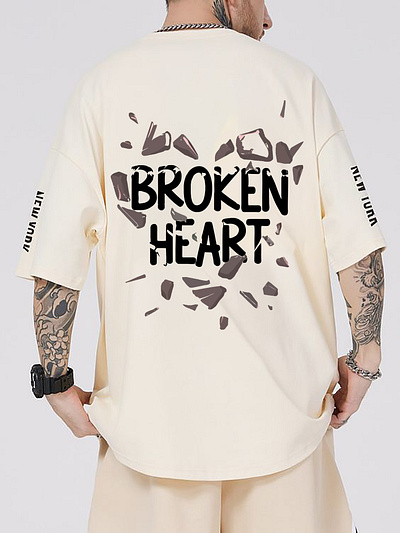 Broken Heart T-shirt Design! apparel branding broken design graphic design graphics heart illustration love modern new tshirt streetwear t shirt design text tshirts typography vector