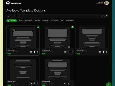 Email Template Manager Concept (W.I.P) branding concept dark email minimal template ui ux