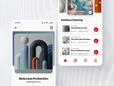 Podcast - Mobile App app appliacation audio book design listen modern music platform play player podcast spotify ui ux