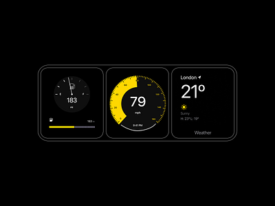 Day 034 - Automotive Design 100 days automotive interface car daily ui dark mode dashboard design system graphic design speed ui ux