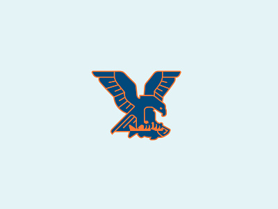 Hawk With Fish Logo brand branding eagle fishing flying graphic design hawk illustration logo mark trout