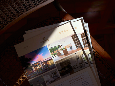 Boutique Real Estate Listing Flyer Print Design branding luxury print real estate serif