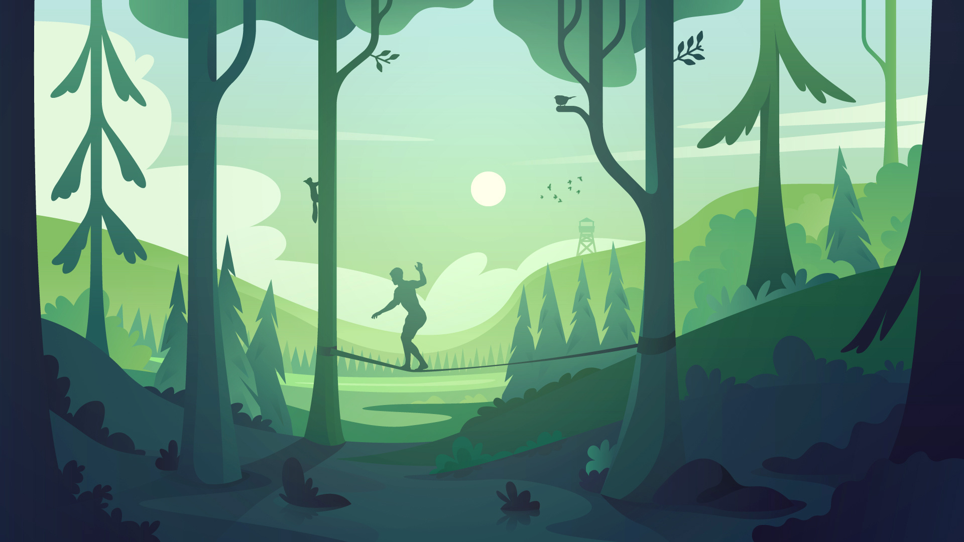 Focus balance branding color palette design focus graphic design green illustration illustrator inspiration label landscape logo meditation motion graphics nature packaging sport ui vector