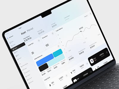 Modern Web 3.0 Wallet - Web(Dark-2-Crypto) admin asset crypto finance product design software ui ux vision pro web app web design web3