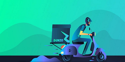 Dunzo branding graphic design ui