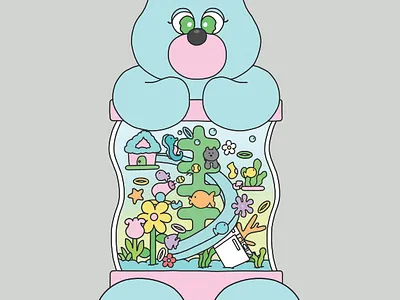 X-ray advertising animal illustration corful cute editorial illustration illustration kawaii magazine illustration