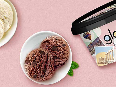 Globo Ice Creams branding graphic design ui
