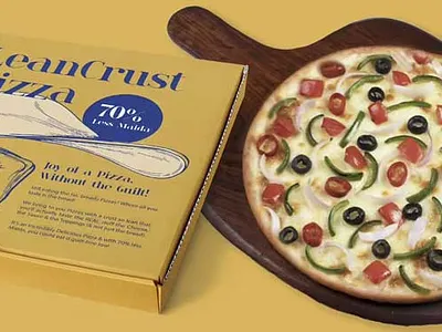 Lean Crust Pizza branding graphic design ui