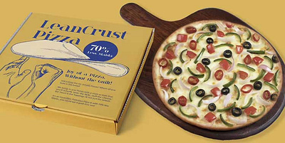 Lean Crust Pizza branding graphic design ui