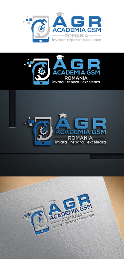 GSM service logo 3d branding design graphic design logo