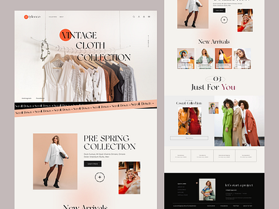 Clothing e-commerce website design app design cloth cloths website e commerce fashion landing landing page life style online order product design shop shopify store trendy ui ux visual design web design webpage website design