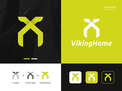 VikingHome Real Estate Logo & Branding Design banner brand guidline branding card design estate home logo post poster real social media social media kit viking