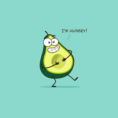 The Hungry Avocado character character design graphic design illustration