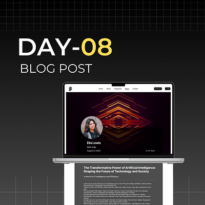 Daily UI Day-08/100: Blog Post blog post daily ui designchallenge ui uiuxdesign visual design