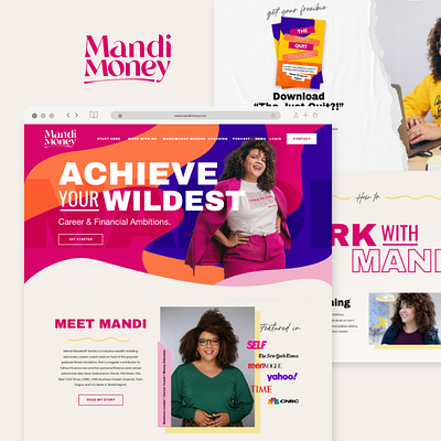 Bold and Vibrant Custom Career Coach Brand & Website Design branding graphic design ui website