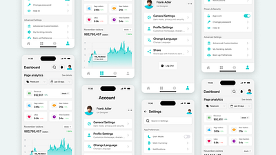 NexGen Marketing - Next-Generation Digital Solutions analytics dashboard best color screen dashboard digital marketing digital marketing agency ui digital marketing app ui loght design mobile logout mobile ui dashboard modren sleek design settings screen ui uiux user interface of dashboard ux