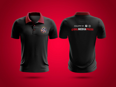 Sal Media Press Polo T-Shirt Branding 3d branding design graphic design illustration logo mockup polo shirt tshirt ui ux vector