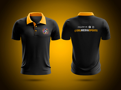 Sal Media Sports Polo T-Shirt Branding 3d branding design graphic design illustration logo mockup ui ux vector