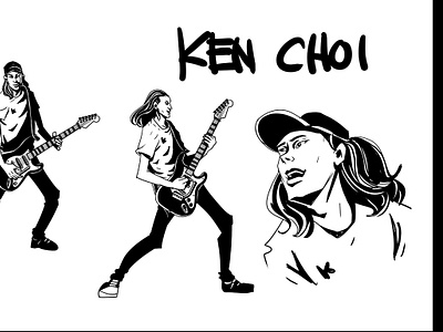 KEN CHOI art black and white character design comic comic book drawing manga