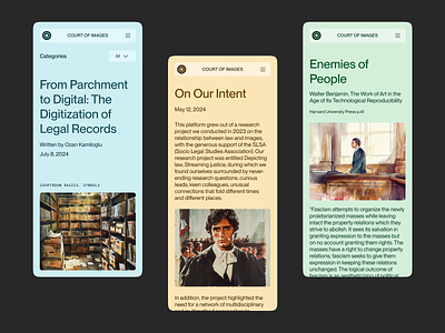 Court of Images Mobile Screens design mobile ui ux