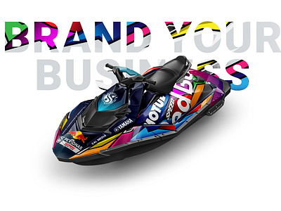 Water Bike Decals Design & Branding 3d branding design graphic design illustration logo mockup ui ux vector