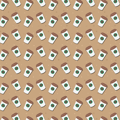 Sweet Dreams: Coffee & Donut Digital Patterns design illustration