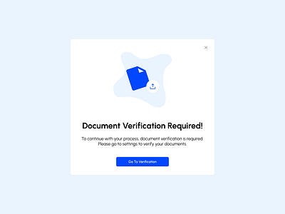 Call to Action Modal - Document Verification 📂 call to action document modal ui ux verification