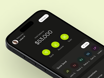 Money Transfers: with Fintech App UI design concept dark theme design fintech fintech app fintech dark mode fintech mobile app fintech product design fintech ui design homepage mobileapp money transfer ui moneytransfer product design send money design send transfer ui uiux uiux design ux