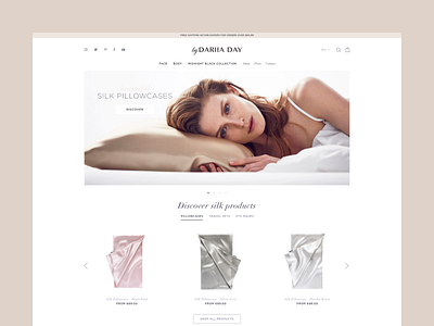 Silk home page - ecommerce design e commerce redesign shop ui ux webdesign website